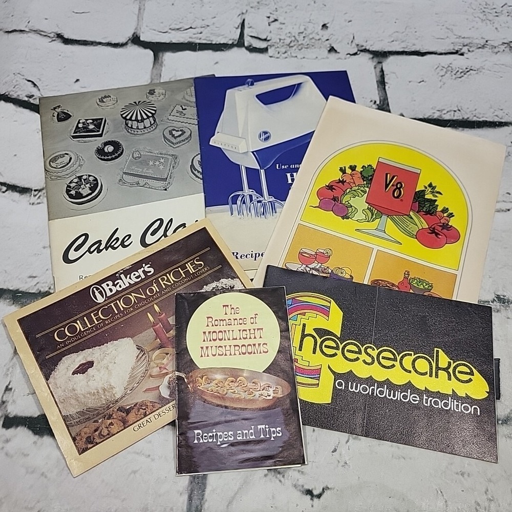 Vintage Recipe Pamphlets Cookbook Inserts MCM Housewives Paper Lot Of 6